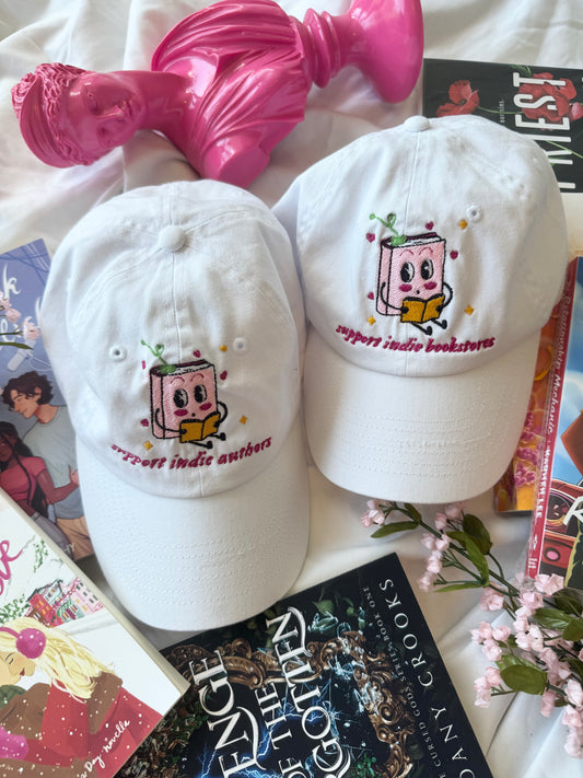 'Support Indie Bookstores/Authors' Embroidered Hat